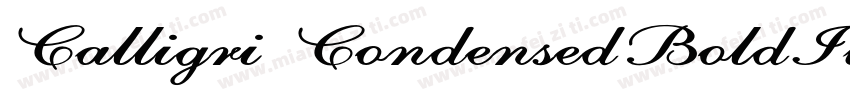 Calligri CondensedBoldItalic font字体转换